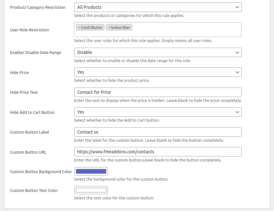 Hide Prices and Cart Buttons for Specific Products or User Roles