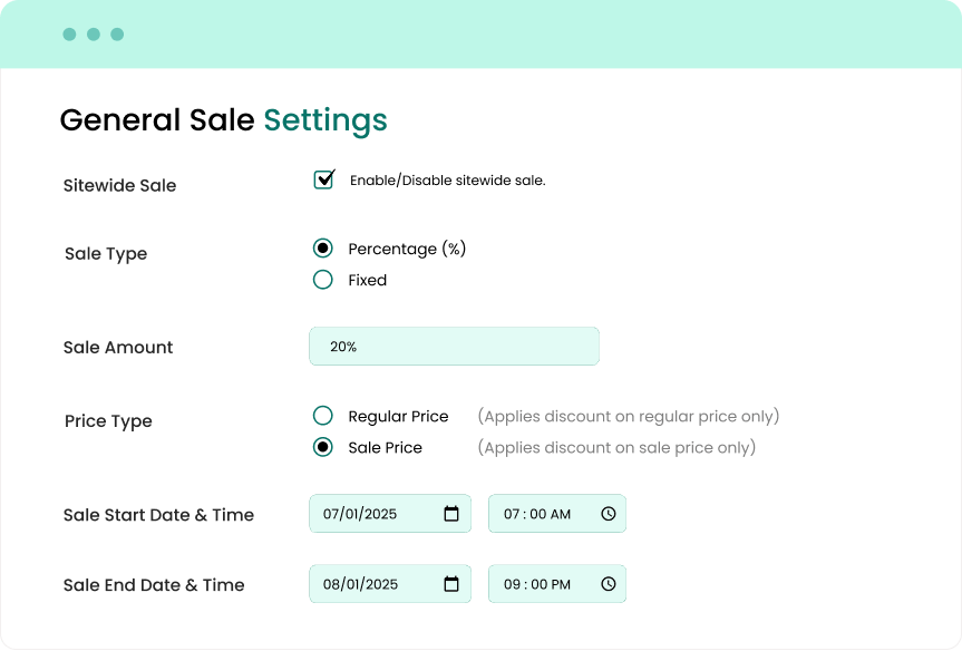 Woocommerce Sitewide discounts
